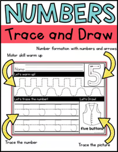 trace and form the numbers