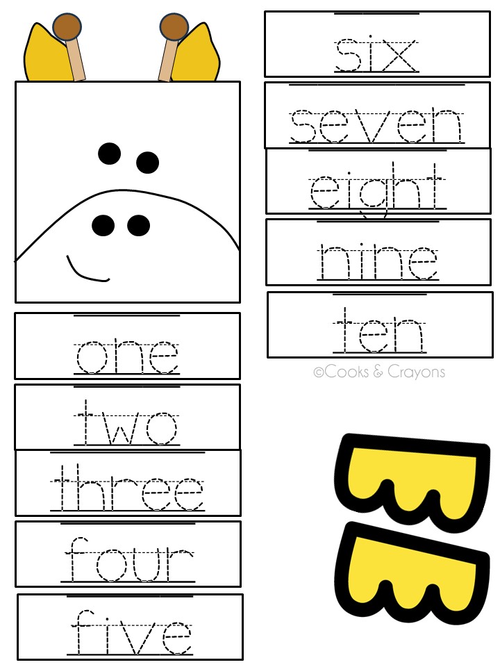 number writing 1 to 10 