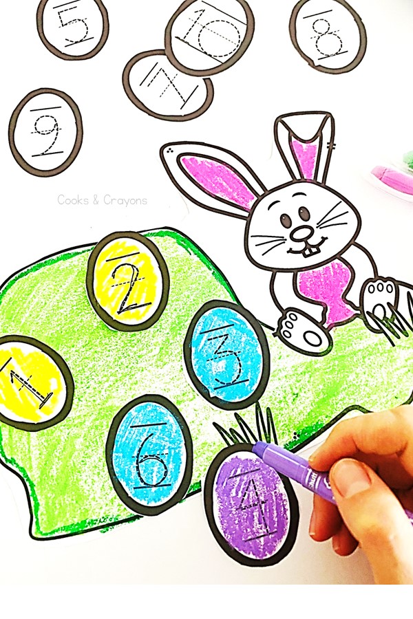 3 Fun 1 to 10 in Words Easter Basket Craft