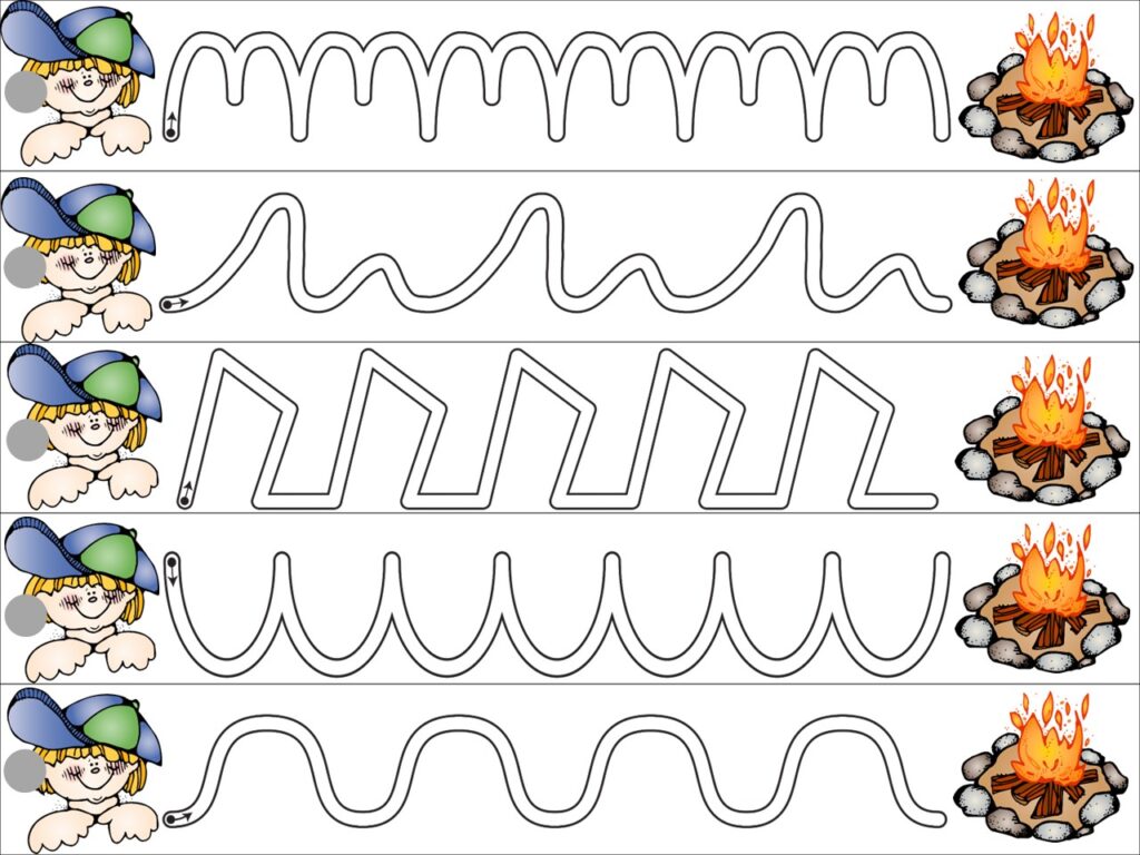 Excite young learners with our FREE printable Line Tracing Worksheets! Explore camping adventures, silly snakes & more - all designed to develop essential fine motor skills for future writing success. Download & get tracing today! 