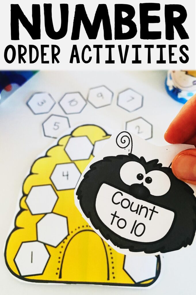 Teach kids to write the number before with this fun number sequencing activity. Download our free printable beehive template for engaging cut and paste math worksheets. Perfect for kindergarten math activities and number recognition practice!