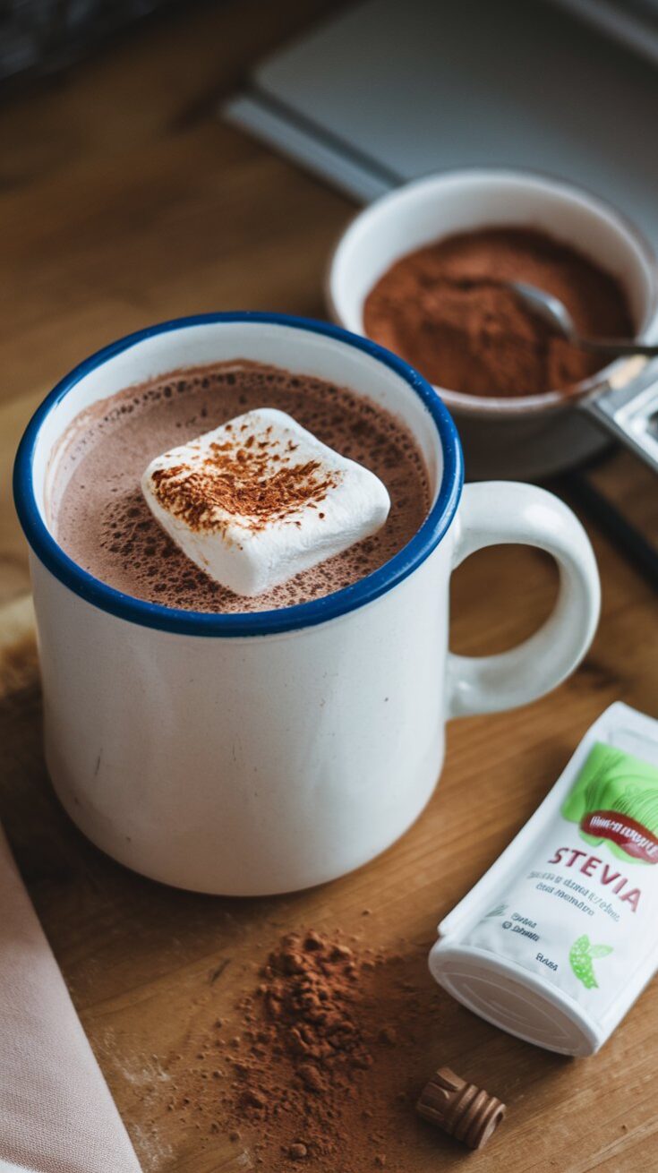 Hot Chocolate Monk Fruit Recipe with Cocoa Powder (No Sugar!)