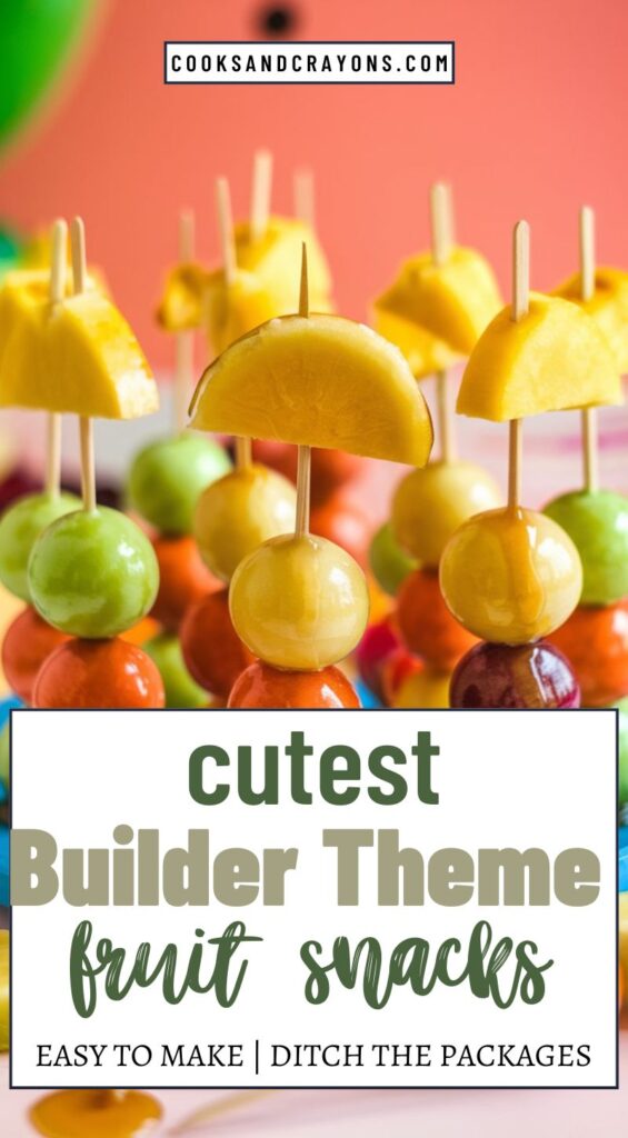 Homemade Bob the Builder Snacks shaped like tools and construction equipment, perfect for kids.